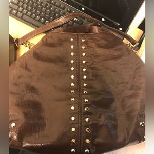 Michael Kors Uptown Astor Gold Studded Shoulder Bag